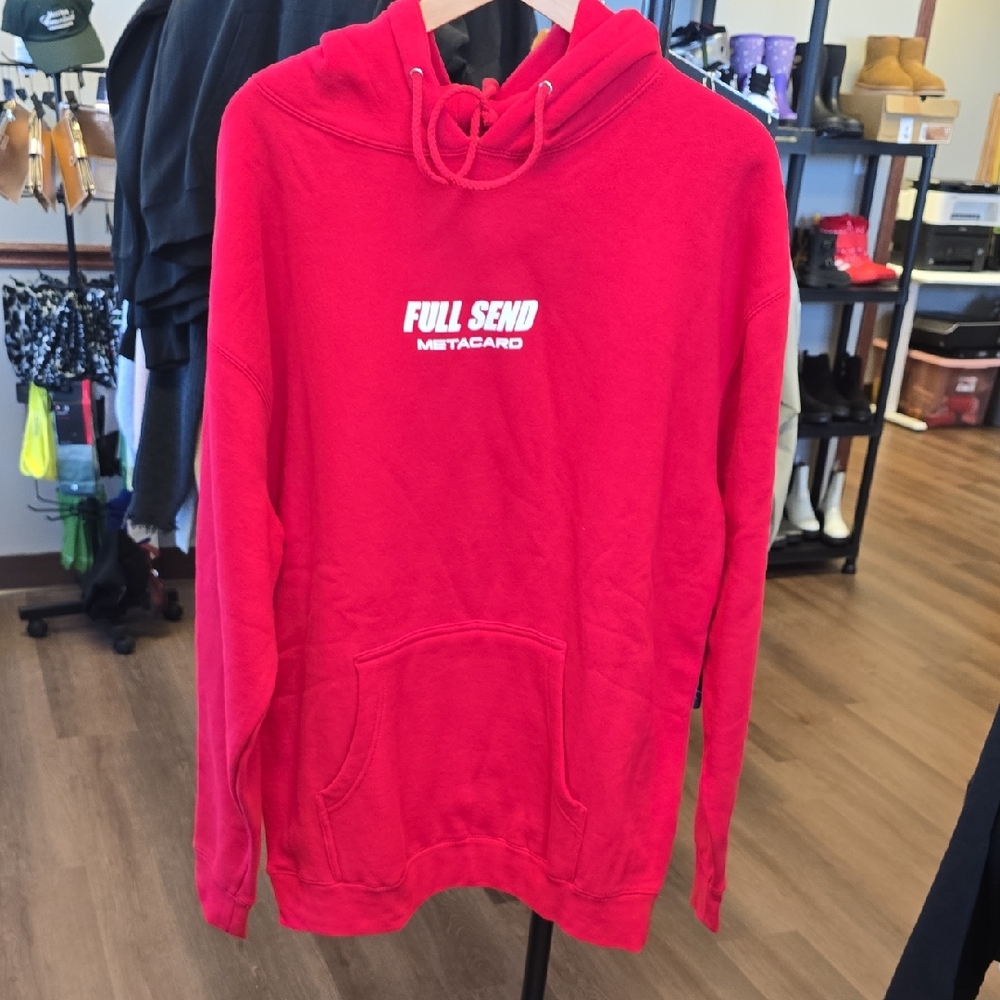 Full Send Red Hoodie for Men